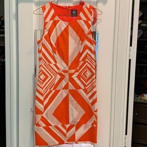 Orange and off white Vince Camuto dress